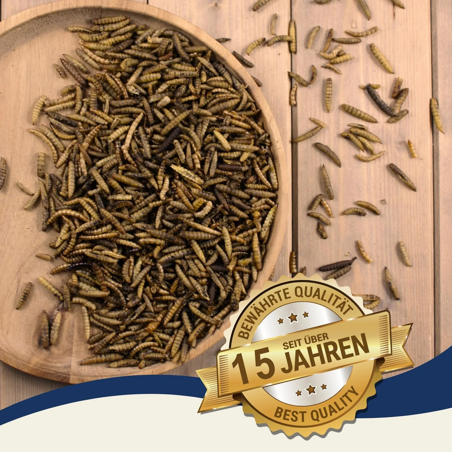 Lyra Pet® 10 kg vers de farine Mélange de larves de mouches soldats séchées Riche en protéines Nourriture naturelle pour oiseaux rongeurs