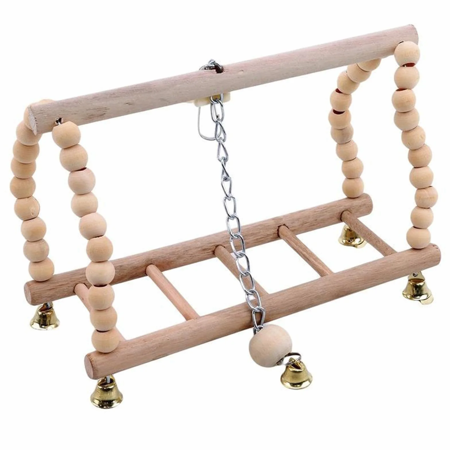 Pont Suspendu en Bois pour Oiseaux, Escalier Balançoire Pinsons Perruches