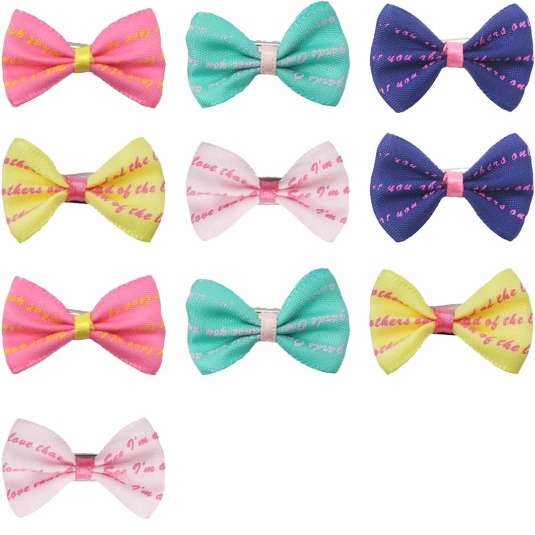 Barrettes pour Chiens Nœud Papillon Petites Pinces à Cheveux Mignon 10 Pièces