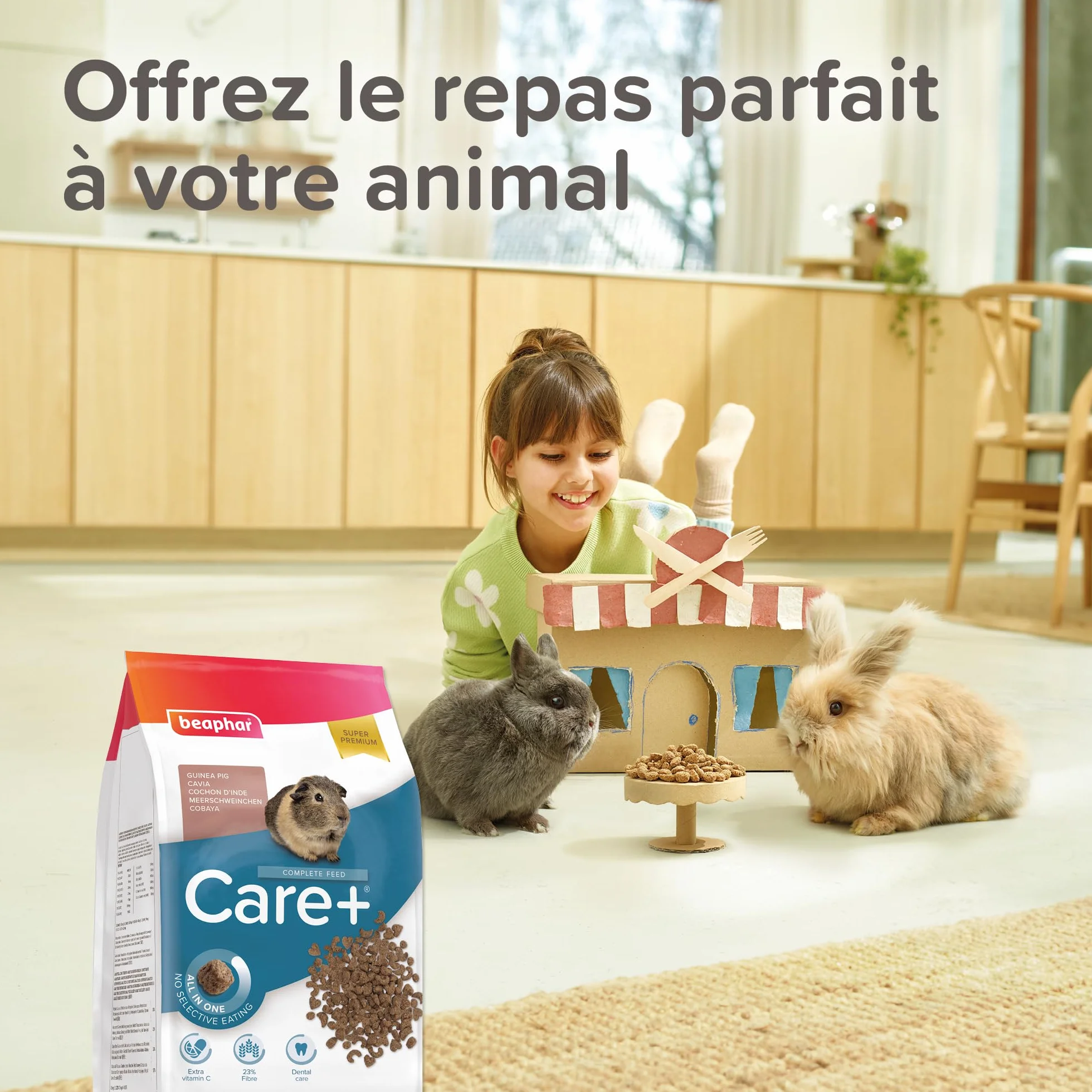 BEAPHAR Care+ Alimentation Super Premium extrudée pour Cochon d'Inde 1.5kg