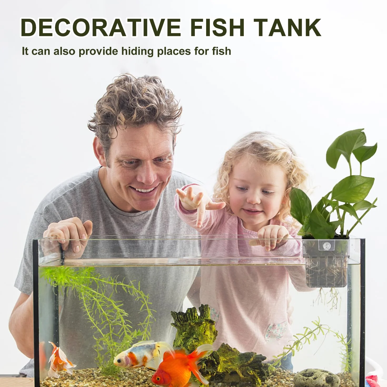 Support Plante D'Aquarium, Pot pour Plantes D'Aquarium, Acrylique Transparent Tasses Panier pour Plantes Aquatiques Suspension, Décoration pour Aquarium, 2 Pièces