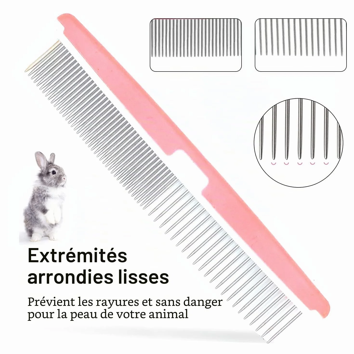 Kit de toilettage pour Petits Animaux Brosse Gant Peigne Coupe-Ongles Lapin