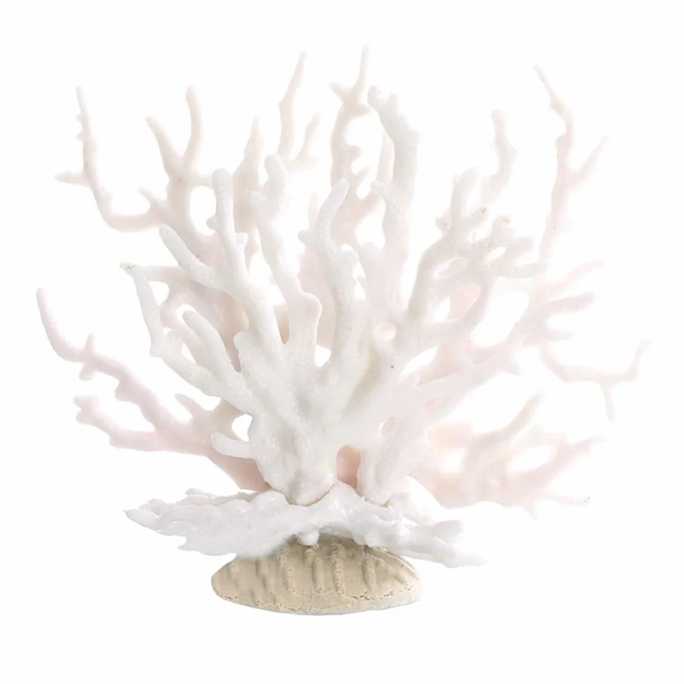 Plantes artificielles pour aquarium Corail silicone Blanc décoration paysager