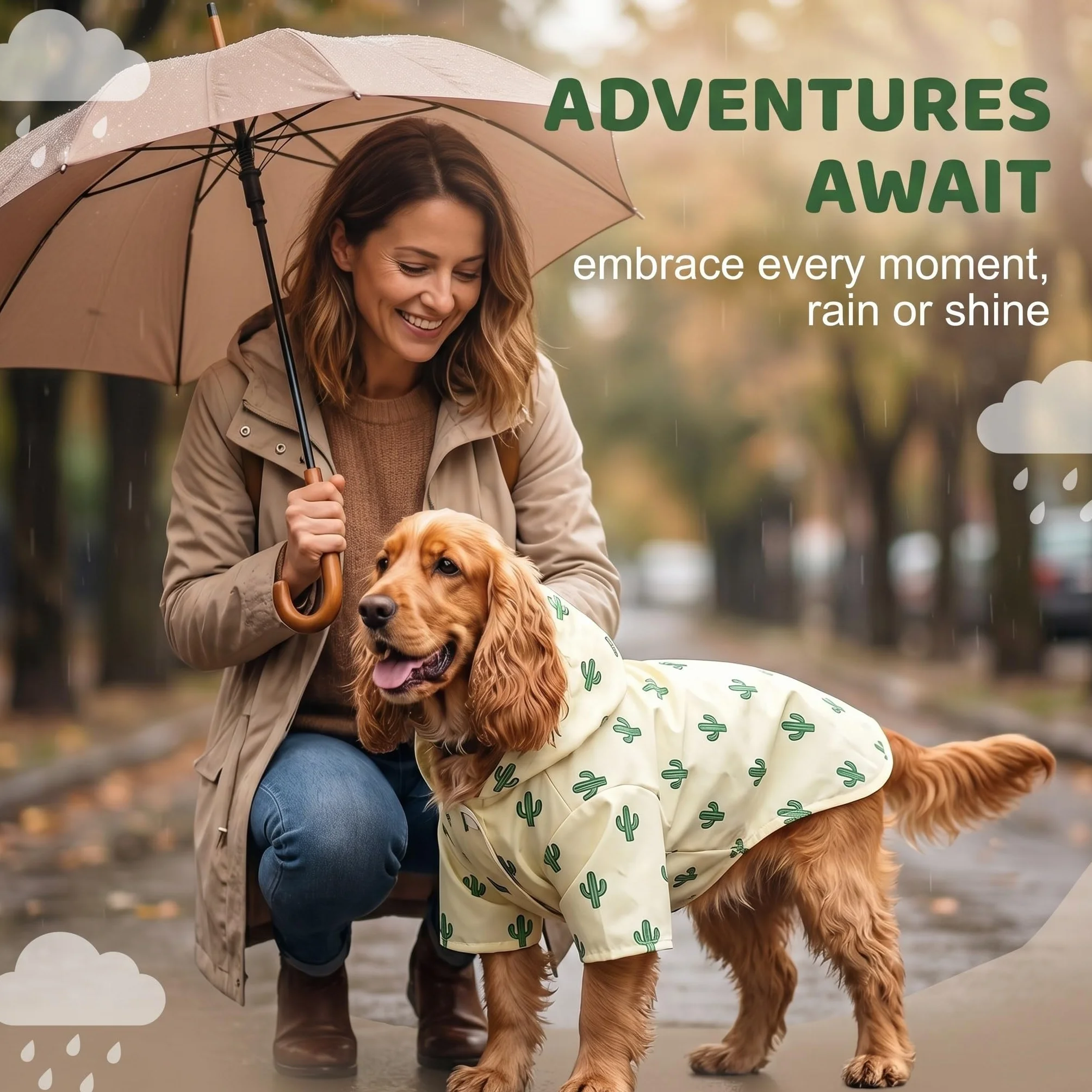 manteaux imperméables pour chiens, manteau pluie chien avec capuche, imperméables pour chiots avec trou pour laisse,veste de pluie pour animaux de compagnie,poncho pour petits chiens 4-7kg, XL