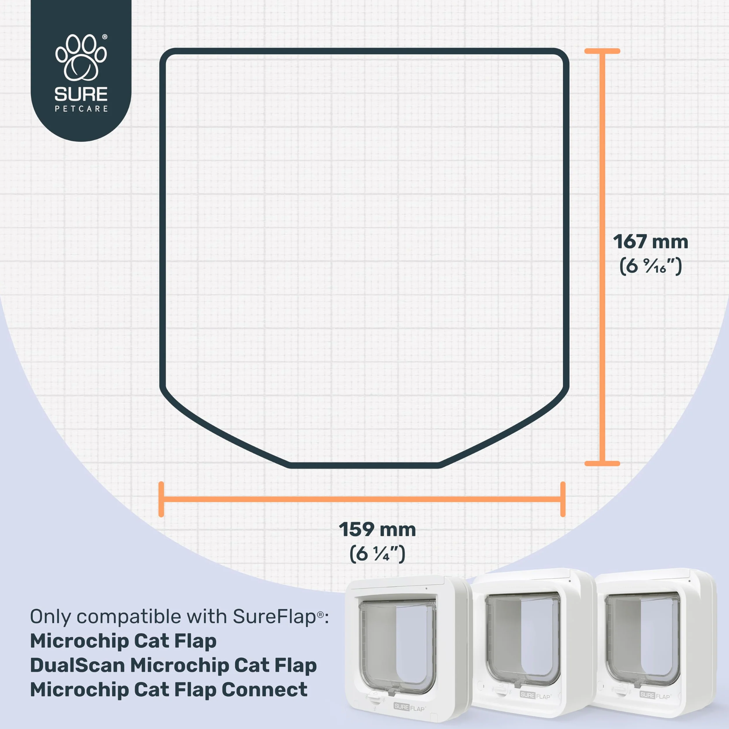 Sure Petcare SureFlap Microchip Extension de Tunnel pour chatière Blanc