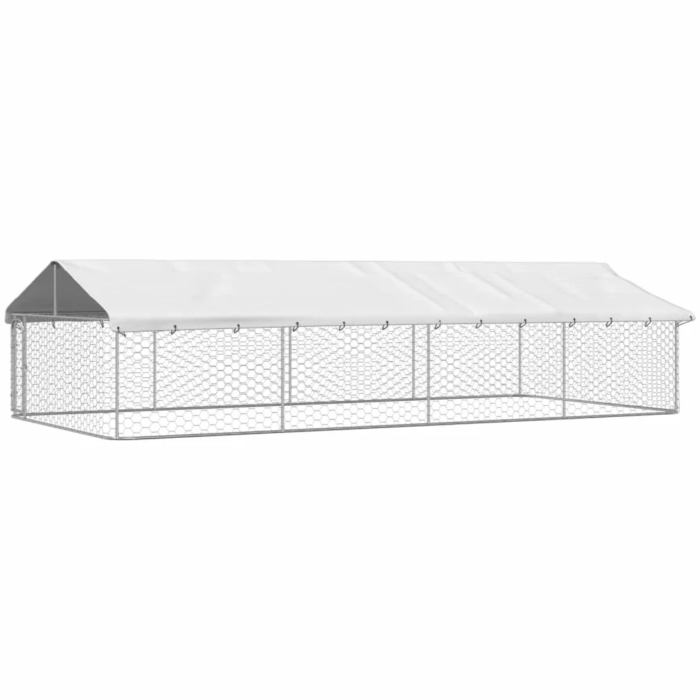 Chenil extérieur avec Toit 600x300x150 cm pour Chiens