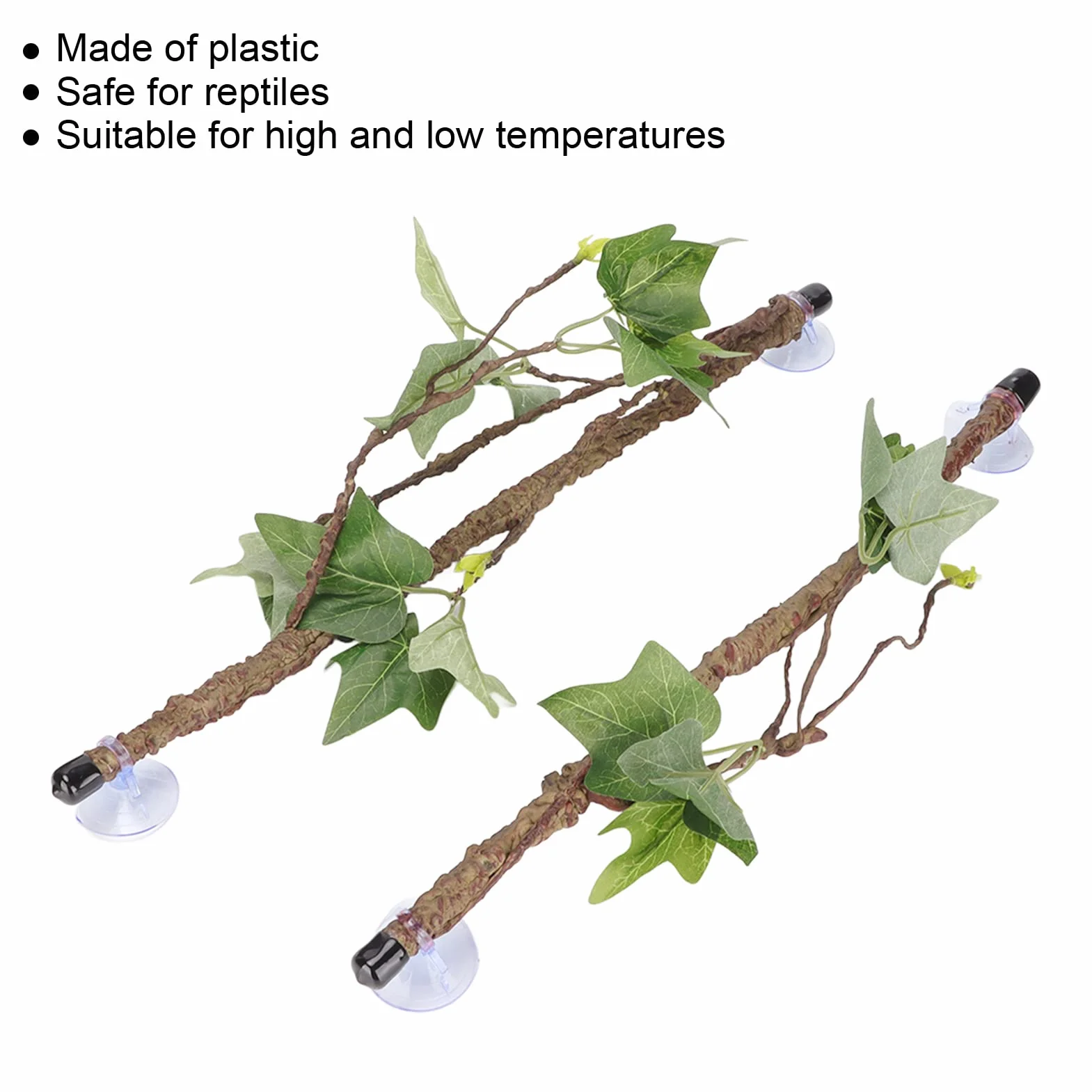 Branches de Reptiles, Vignes de Reptiles avec Ventouses, Branche d'angle de Reptile, Décoration de Plantes de Terrarium, Plantes de Reptiles pour Amphibiens, Lézards, Serpent,