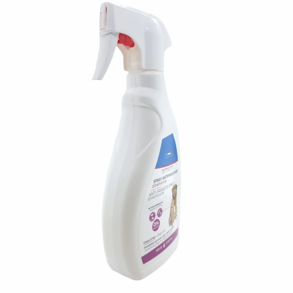 Francodex Spray antiparasitaire diméthicone 500 ML pour Chats et Chiens