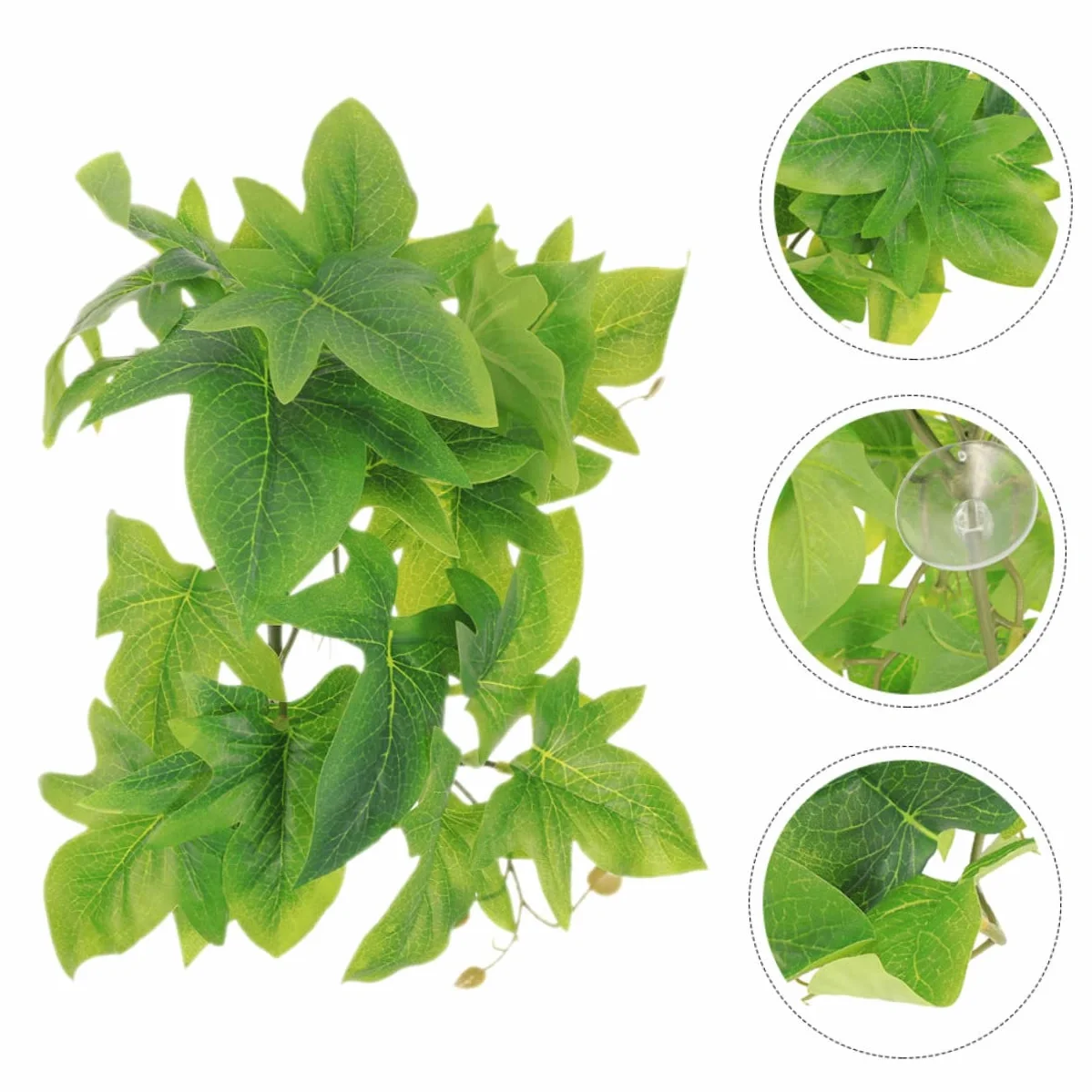Plantes Suspendues Artificielles pour Terrarium Reptile 22X27X13Cm DéCor LéZards avec Ventouses Facile À Nettoyer Et RéSistant pour Habitat Reptiles
