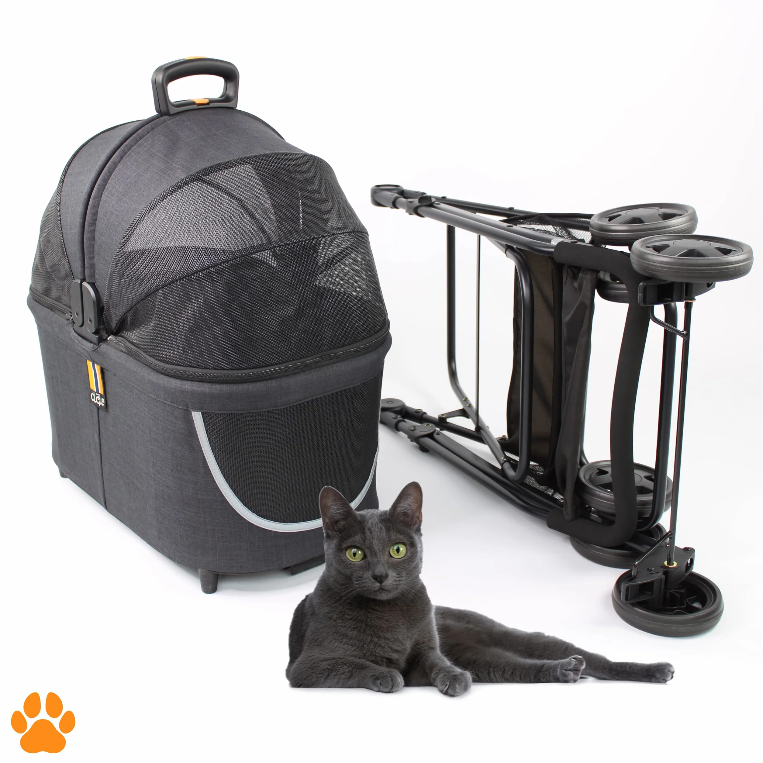 Coco 2IN1 - Poussette 2 en 1 pour Animaux de Compagnie | 15 kg | Poussette Chien avec Panier pour Courses ou Accessoires | Pliable sur Roulettes Flexibles et Maniables pour un Confort Optimal