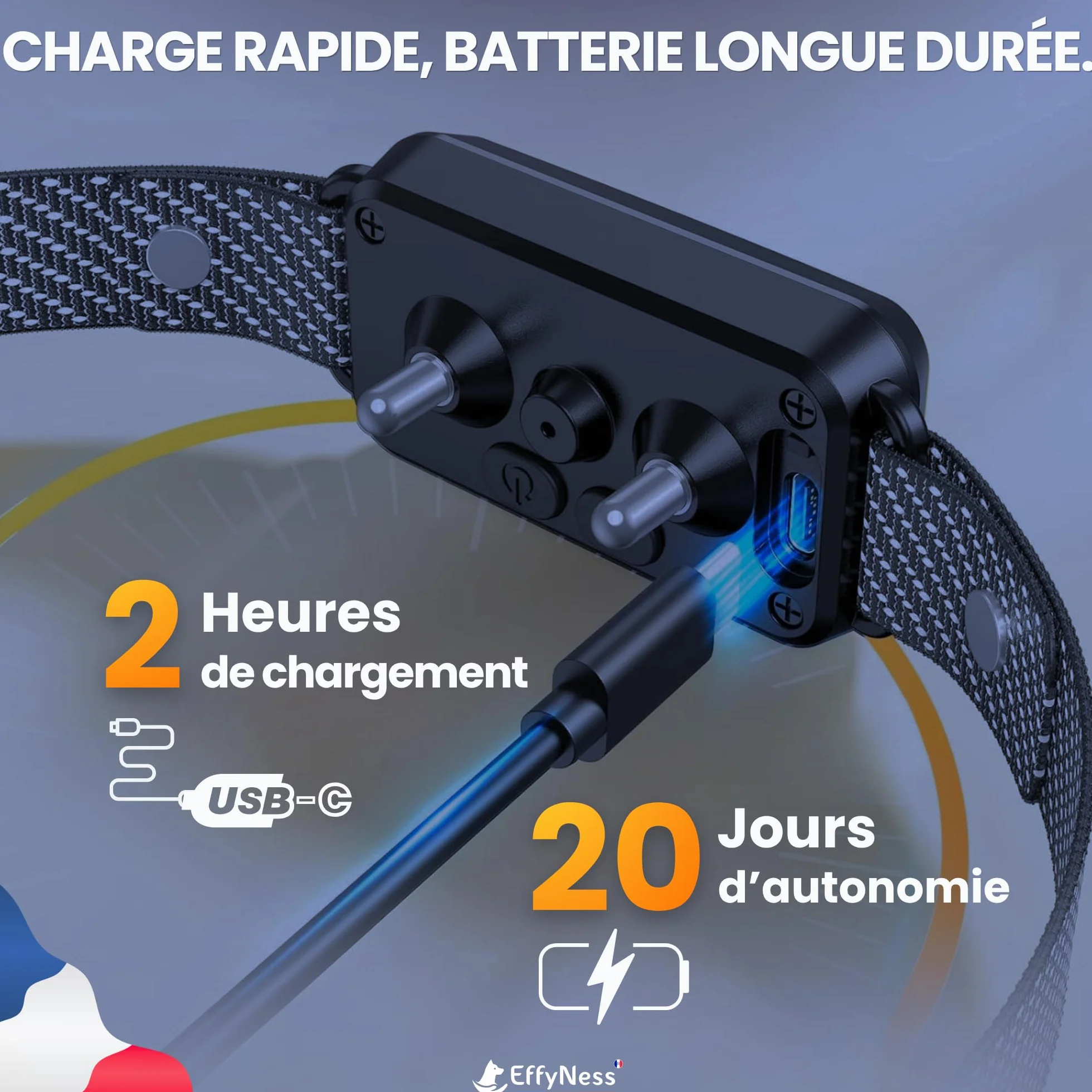 Collier Anti Aboiement Chien Électrique Rechargeable 3 Modes 7 Niveaux Automatique Réglable Sans Douleur
