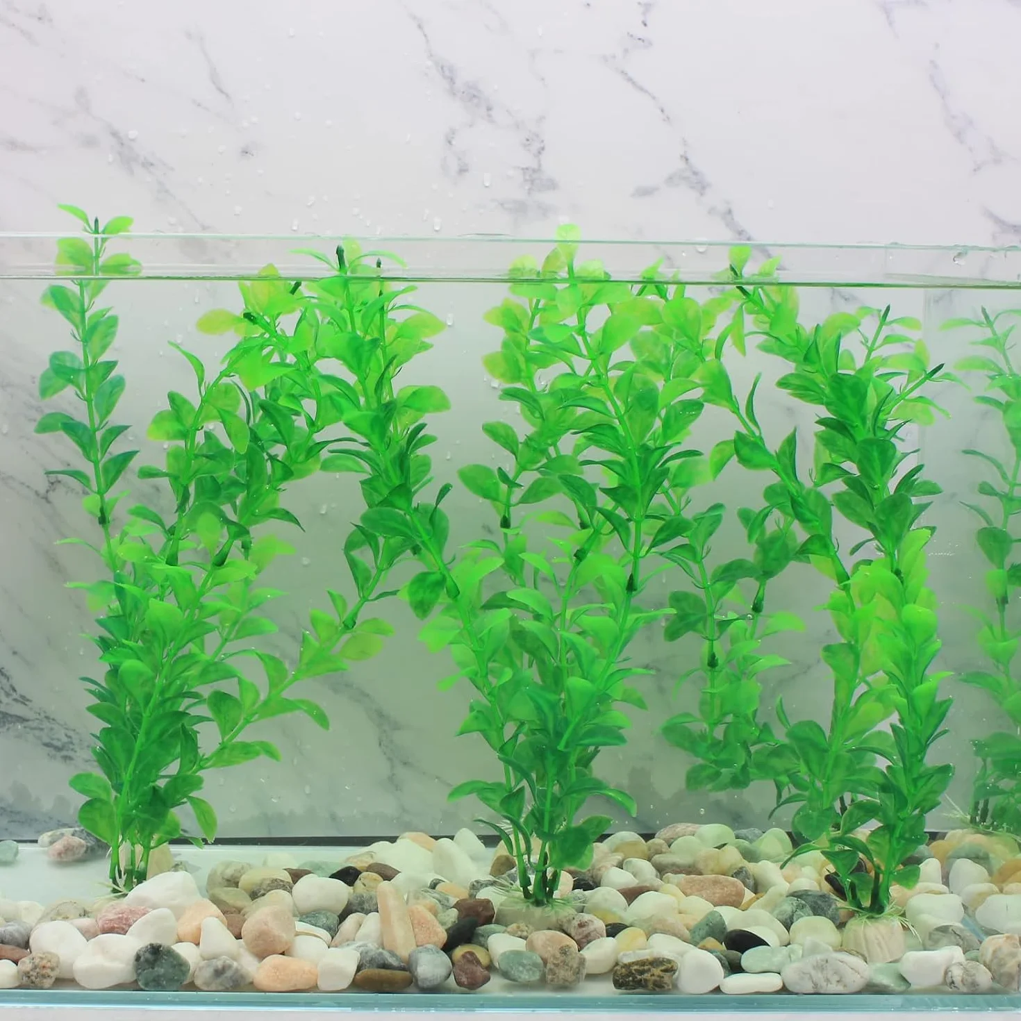 Plantes Artificielles pour Aquarium - Plastique Sécuritaire pour Poissons - Décoration Réaliste d'Eau Douce