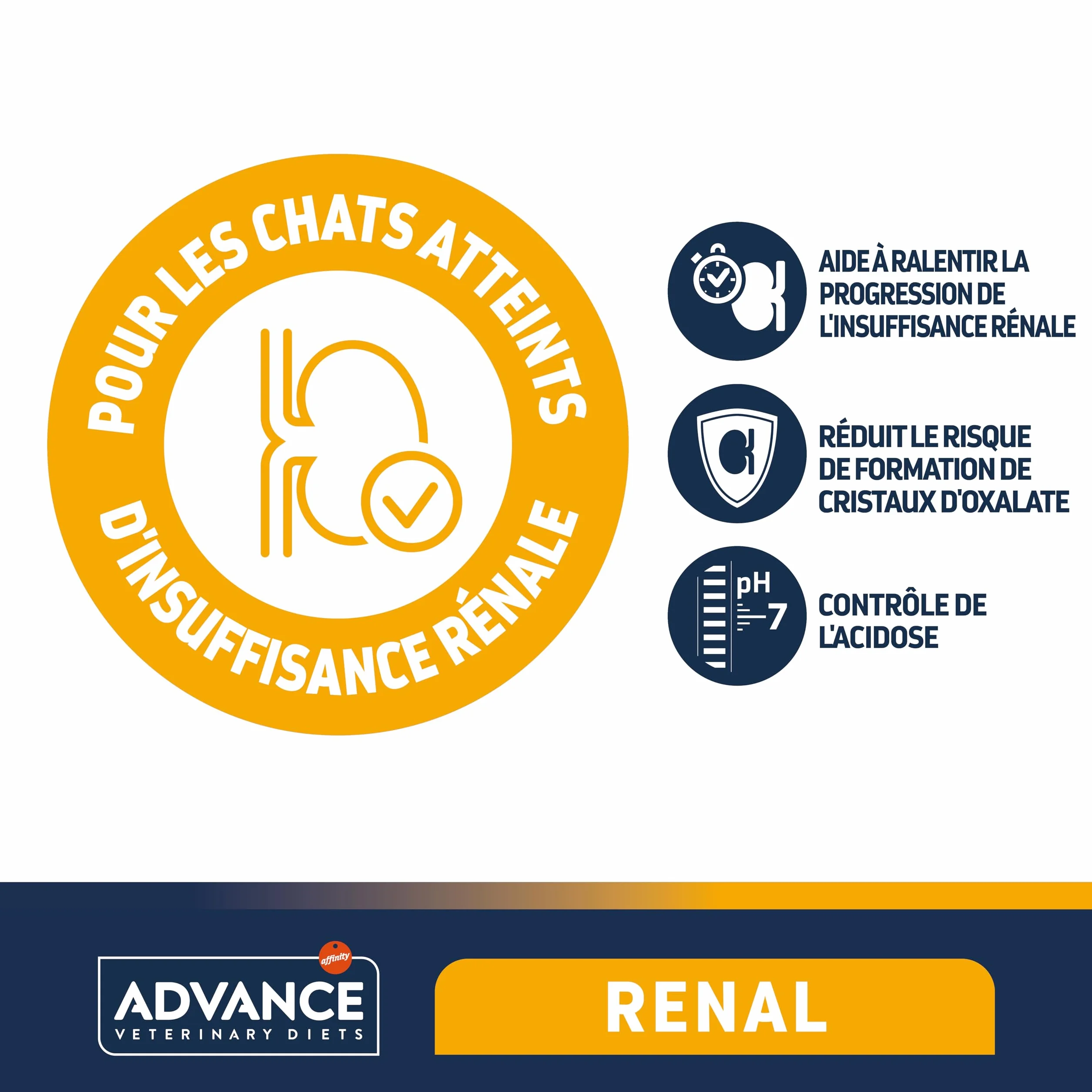 Advance Veterinary Diets Renal - Croquettes pour Chat avec Problèmes Rénaux - 1,5kg
