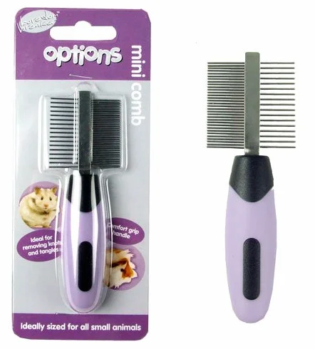 Options Petit Peigne Animal Hamster Cochon d'Inde Toilettage haute qualité Violet 12 cm