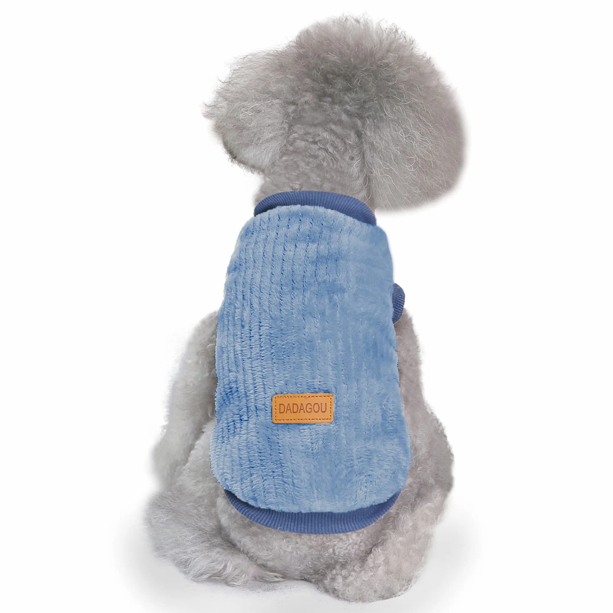 YAODHAOD Pull en peluche pour chien et chat - Hiver - Chaud - Taille M - Bleu