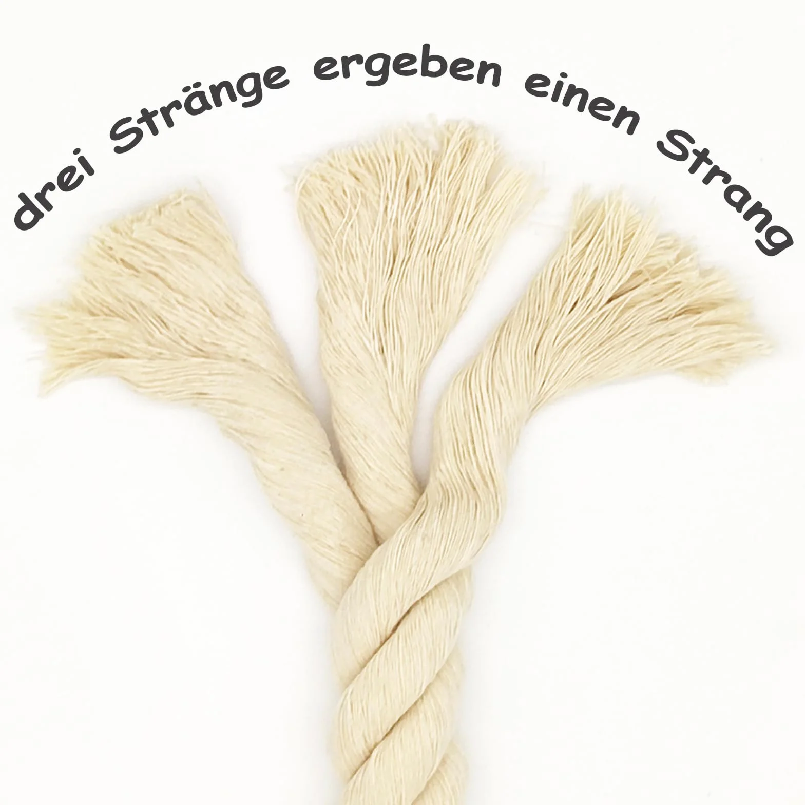 FOSER Corde en coton, Fil de macramé, Cordon de coton pour artisanat DIY, projets décoratifs, jouet pour animaux de compagnie (8mm(20M))