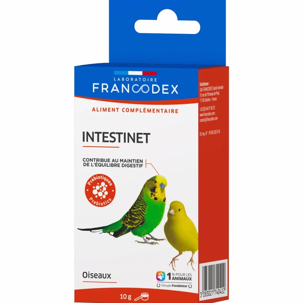 Francodex Intestinet 10 g pour Oiseaux équilibre digestif