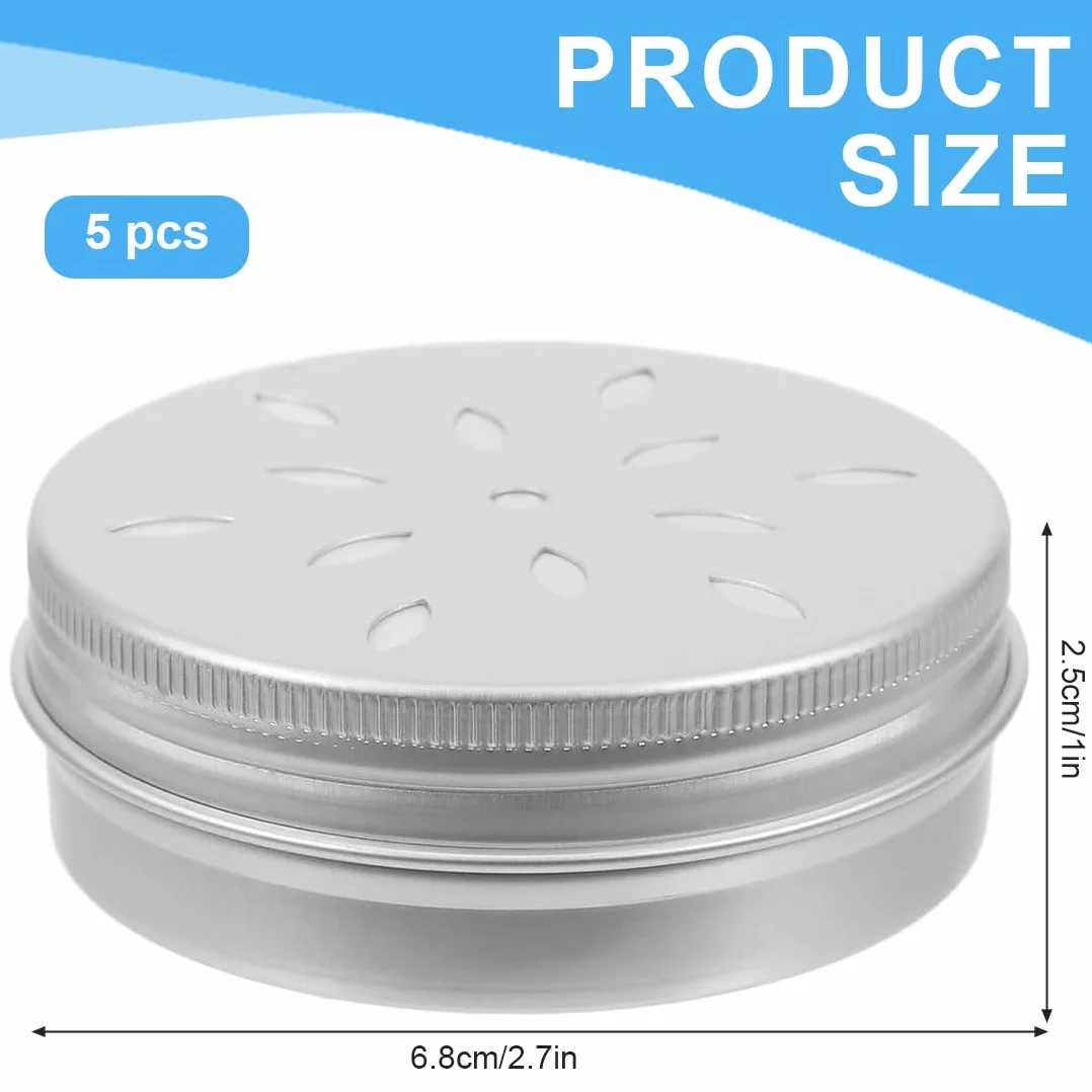 Kit De Formation De Parfum pour Chien,5 pièces,Training scent nose odor container round tin metal containers holder sniffing accessory tool work for,12 en Aluminium,Agility Training Equipment