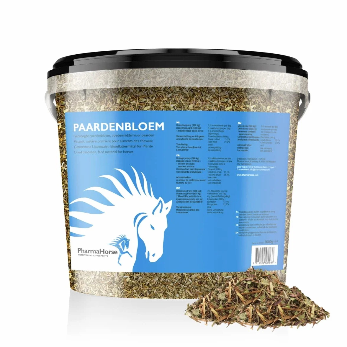 PharmaHorse Pissenlit 1000 grammes Foie Digestion sans dopage