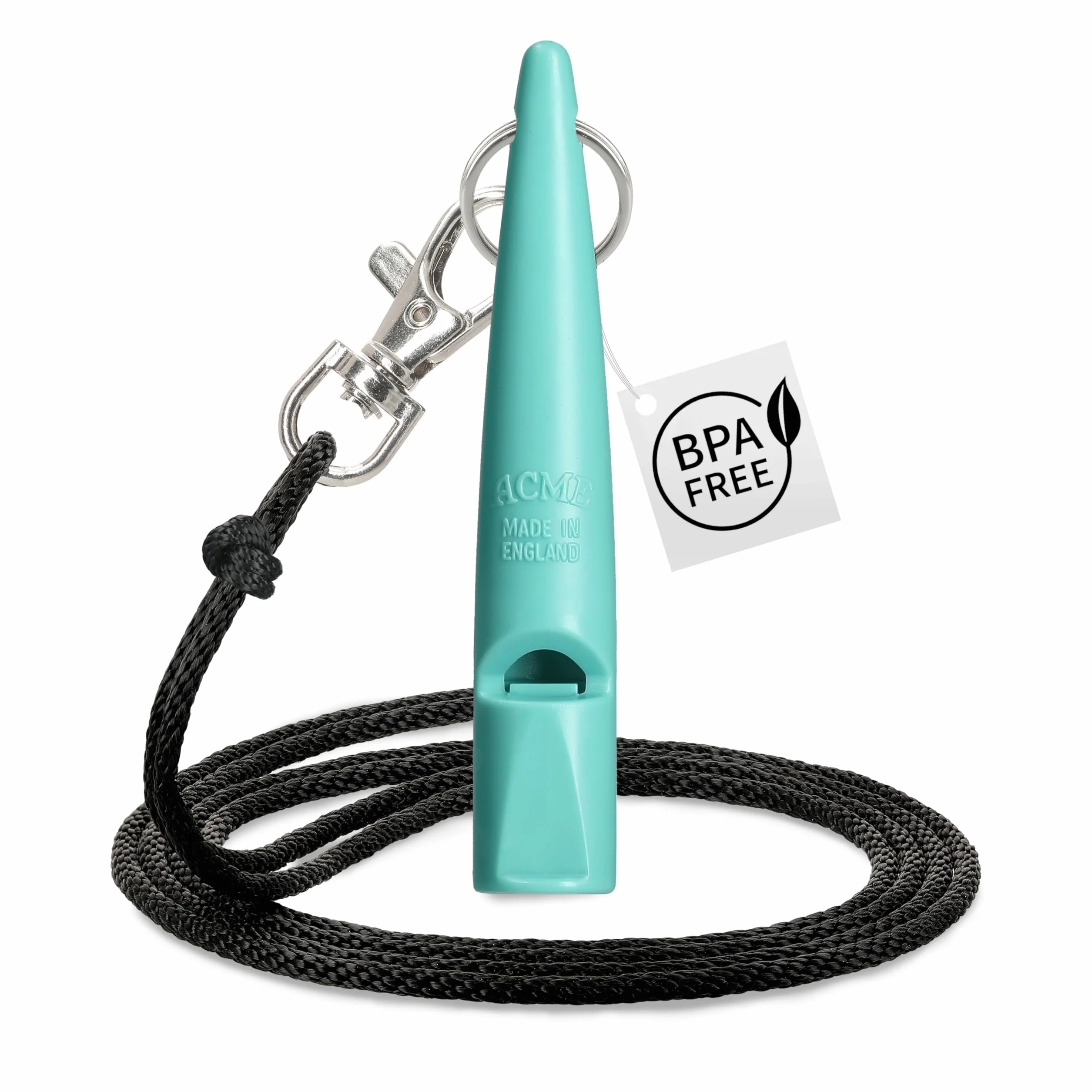 ACME Sifflet pour chien n° 211,5 avec bande – Lot de 2 – Puissant et longue portée (noir + turquoise)