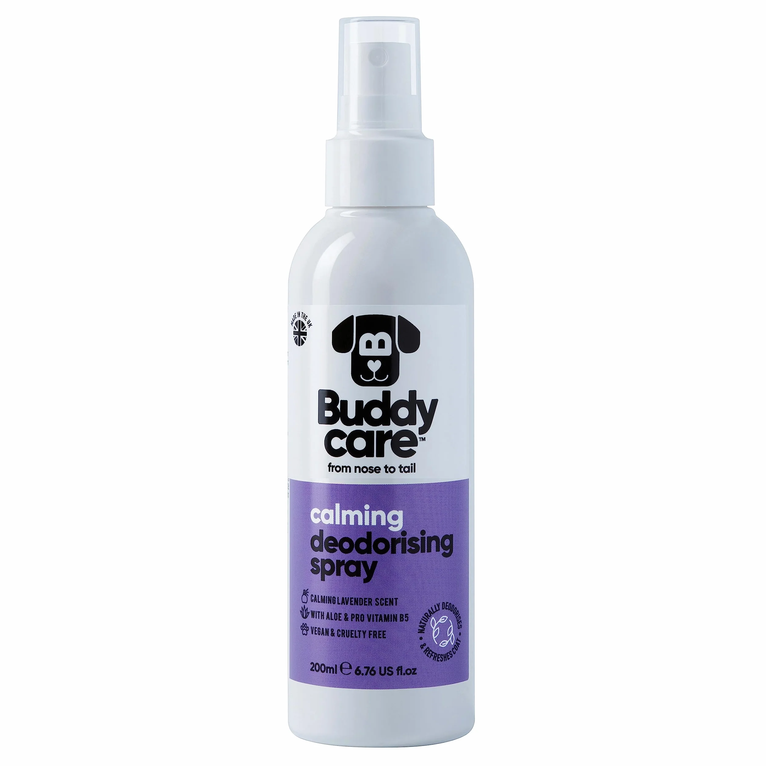Spray Déodorant pour Chiens Apaisant Aloe Vera Pro Vitamine B5 Lavande 200 ml