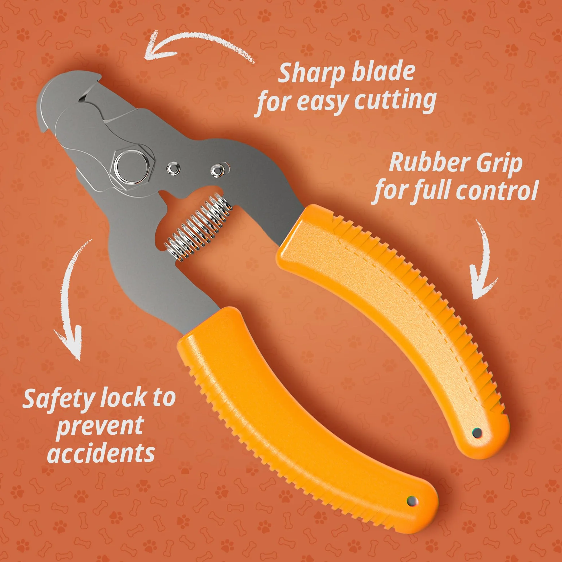 Wahl Coupe-Griffes pour Chats et Chiens, Lames tranchantes, Verrouillage de sécurité, Orange