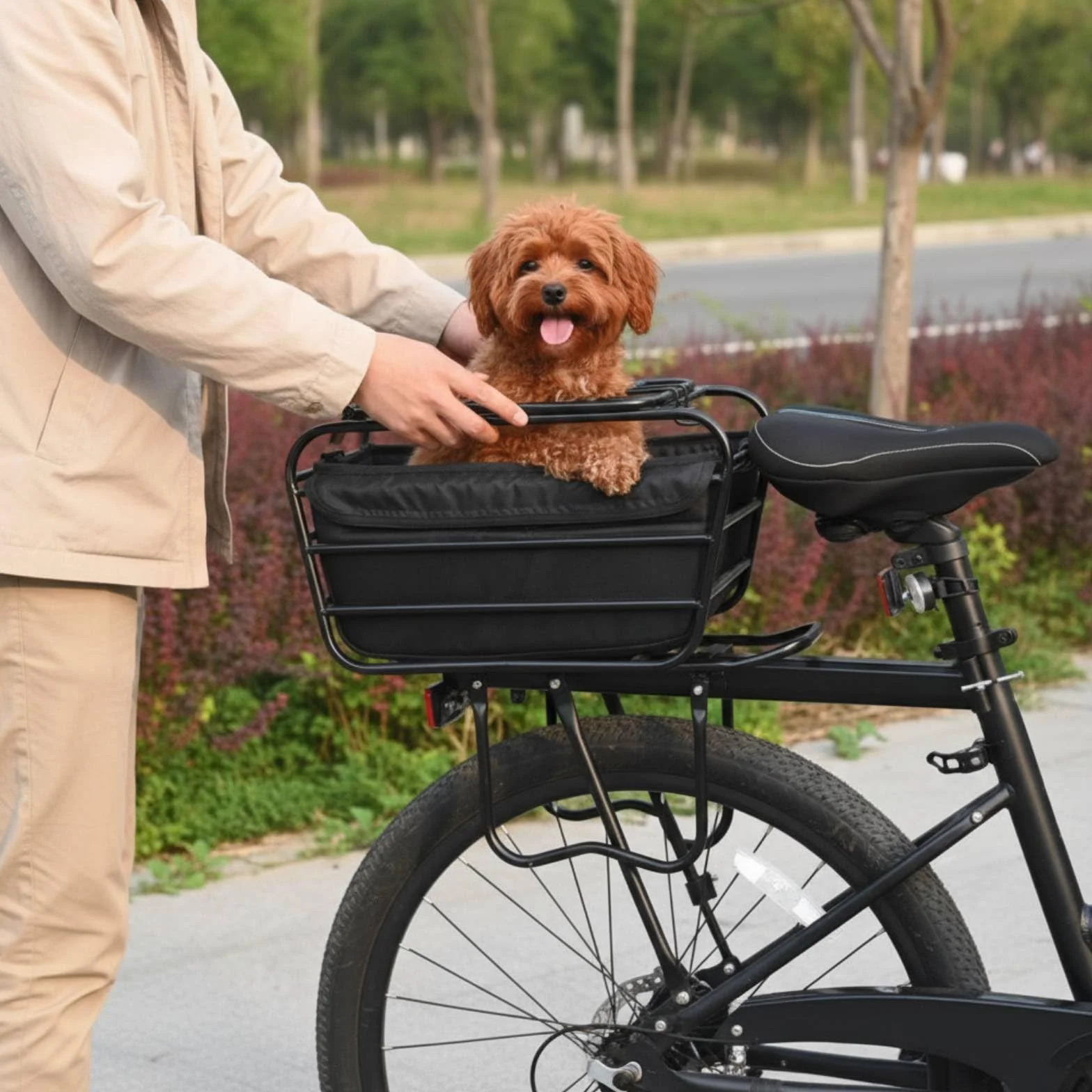 Panier pour Chien de Vélo Universel Panier de Transport pour Animaux de Compagnie Robuste et Stable