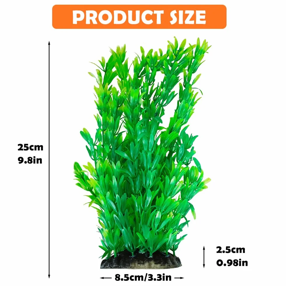 Plantes d’Aquarium artificielles Lot de 2 25 cm Plastique pour Aquariums