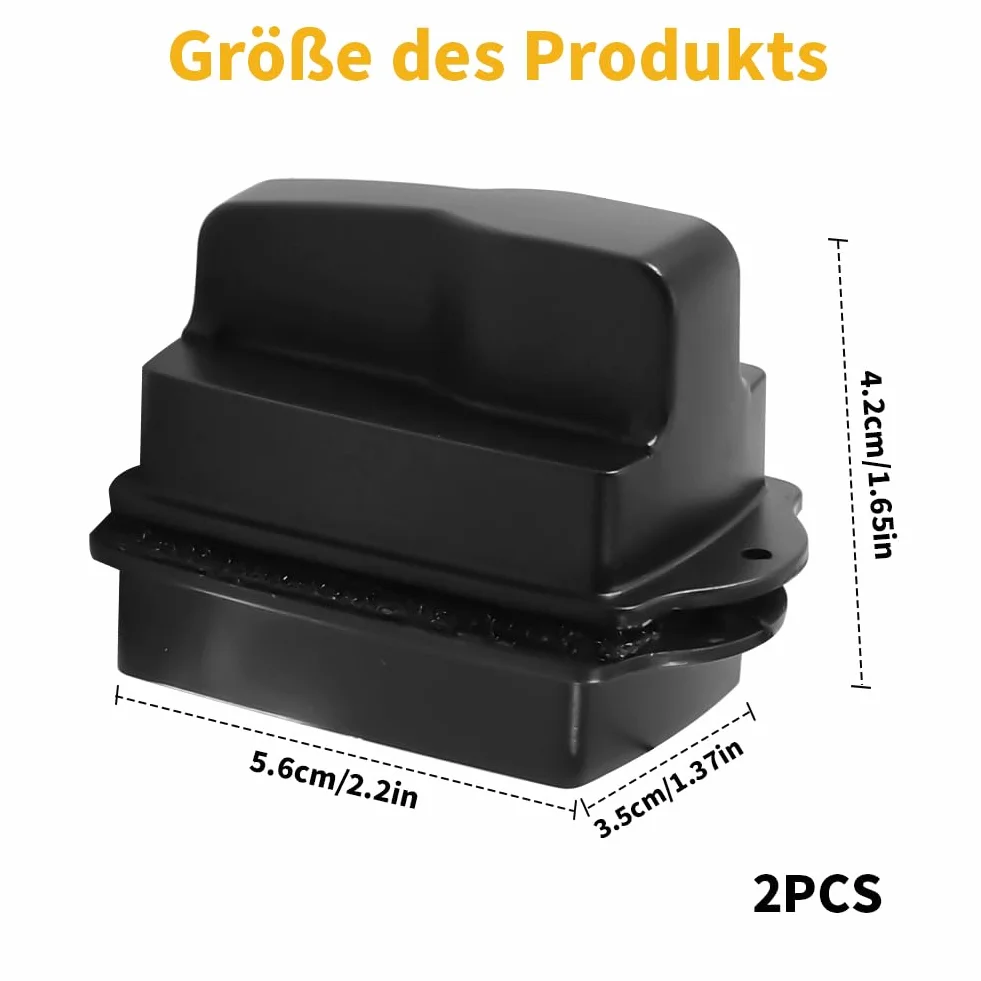 Brosses magnétiques de nettoyage pour vitres d'aquarium Lot de 2 ≤ 15 mm
