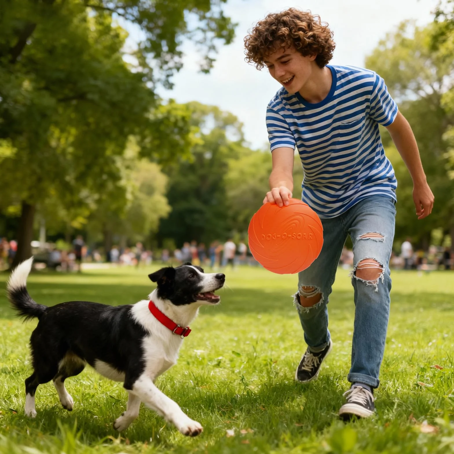 TNSLAND Frisbee Lot de 3 en Caoutchouc Naturel pour Chien 15 cm, Dog Disc