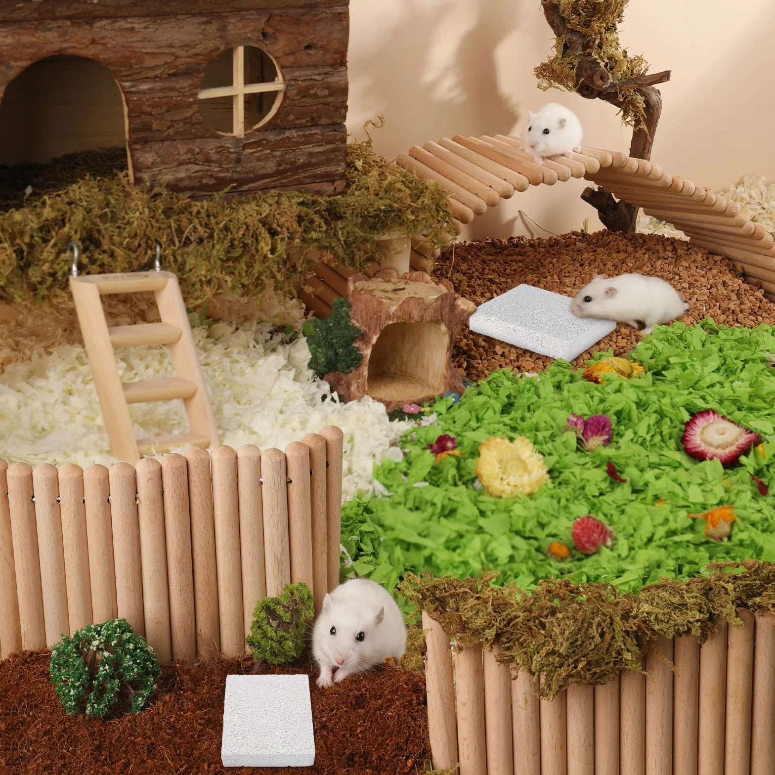 TOYANDONA Griffe de lapin pierre volcanique naturelle pour rongeurs griffoir lapin hamster