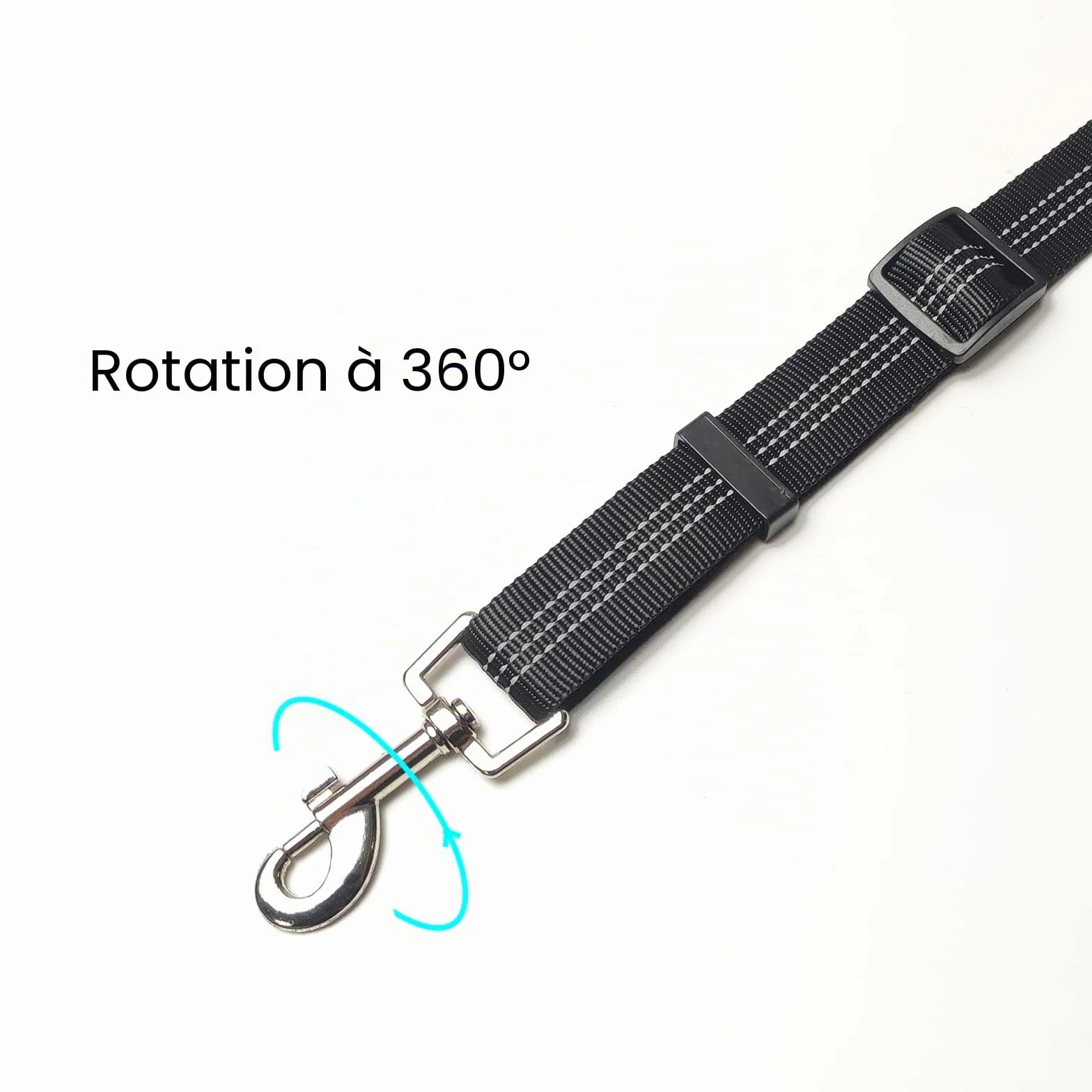 Ceinture Sécurité Chien Voiture Noir Petit Moyen