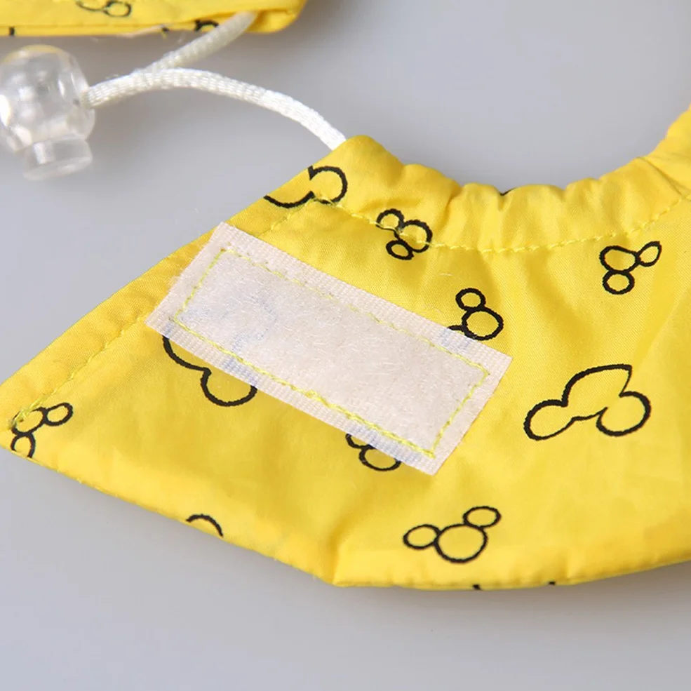Confortable Collerette de Protection de Récupération de Tissu pour Hamster Lapin Petits Animaux (Jaune, Diamètre: 3cm)