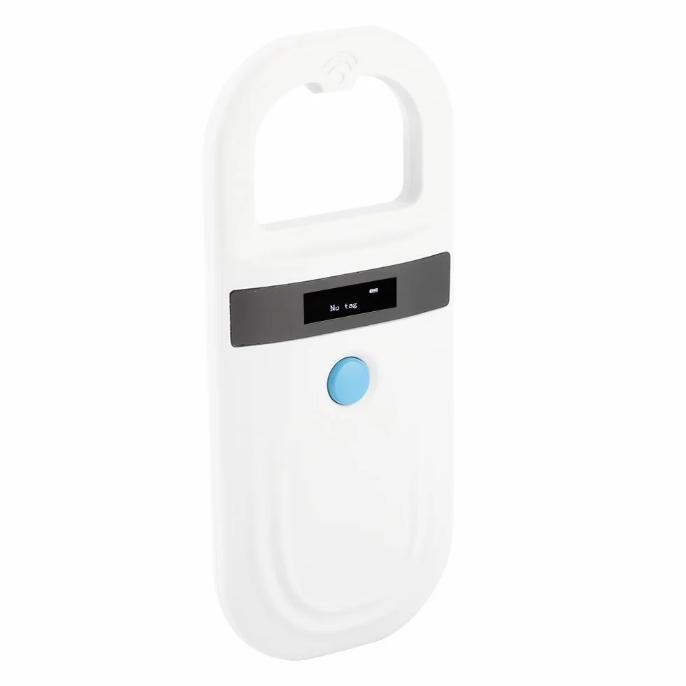 Lecteur Animal Universel Tenu dans la Main de Lecteur de micropuce RFID de Scanner de micropuce d'animal familier de Lecteur Portable de Puce de 134.2KHz pour l'ISO 11784/11785, FDX-B et ID64 RFID