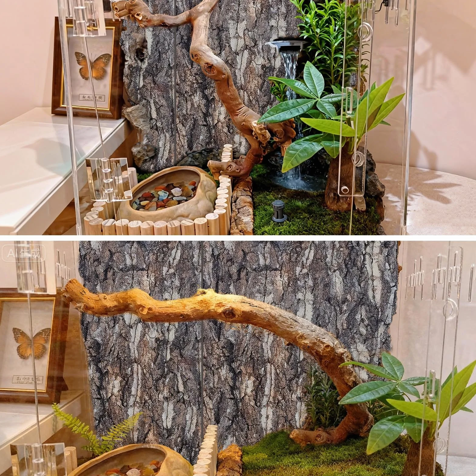 Panneaux Écorce de Liège pour Terrarium 5×5cm 20×30cm Lézard Tortue Gecko