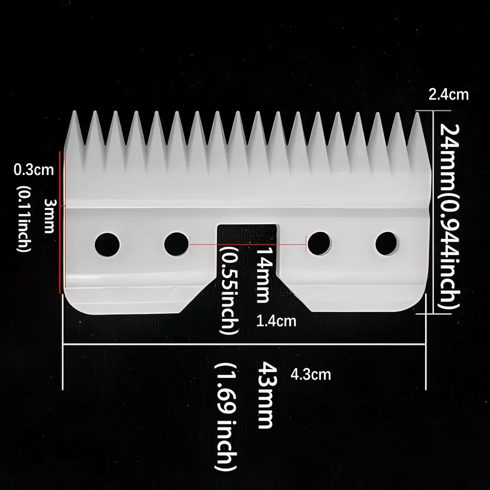 Lames de rechange en céramique pour tondeuse Oster A5 - Lot de 3