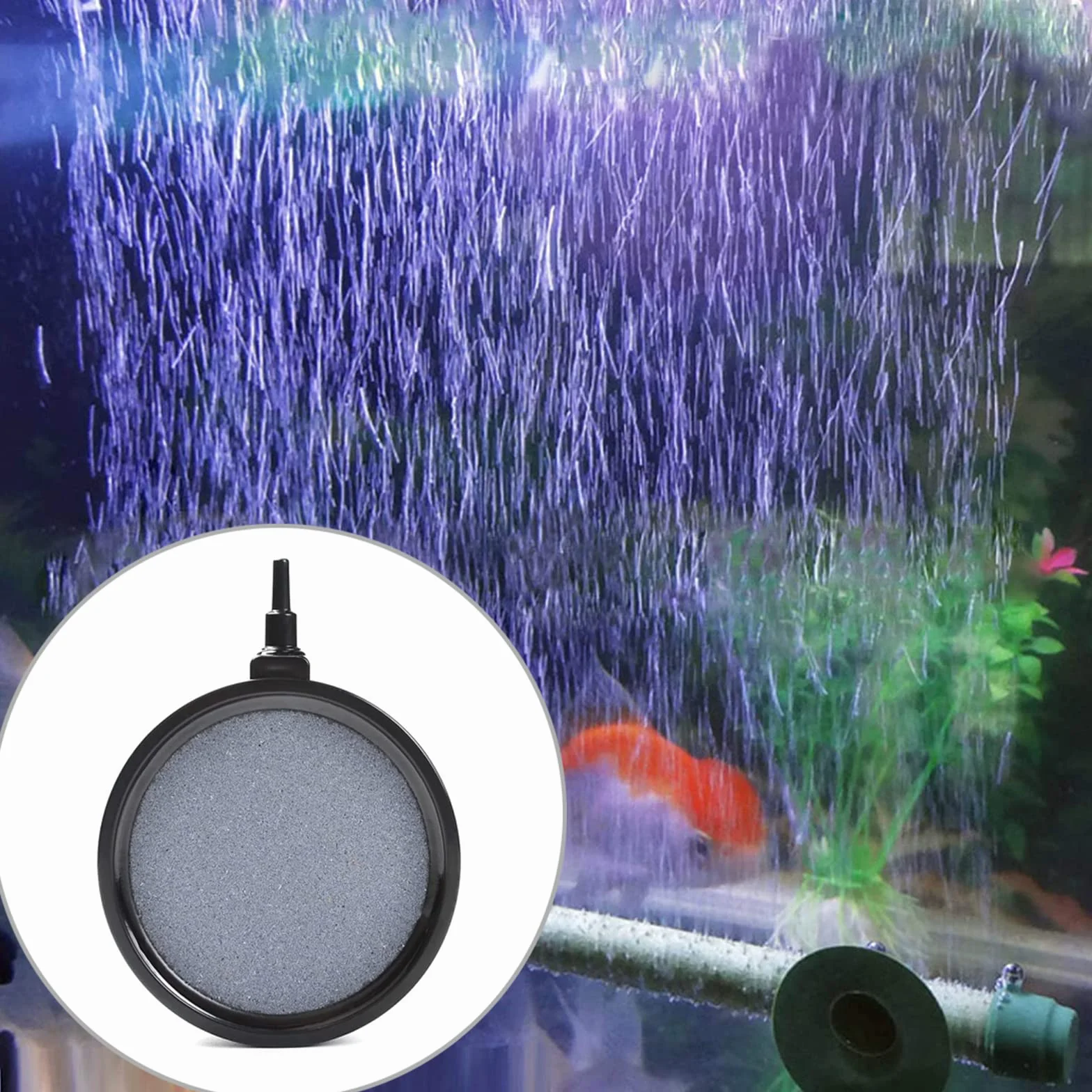 Pierre à Bulles pour Aquarium 2 Pièces, Diffuseur Oxygène pour Poissons