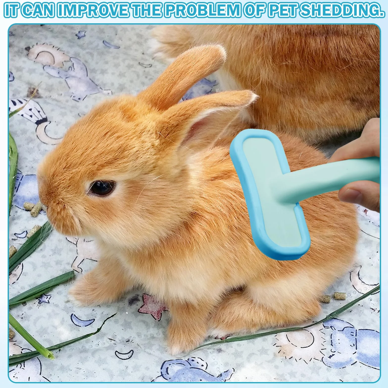 Brosse douce pour lapin en silicone souple, peigne de massage pour petits animaux, kit de toilettage