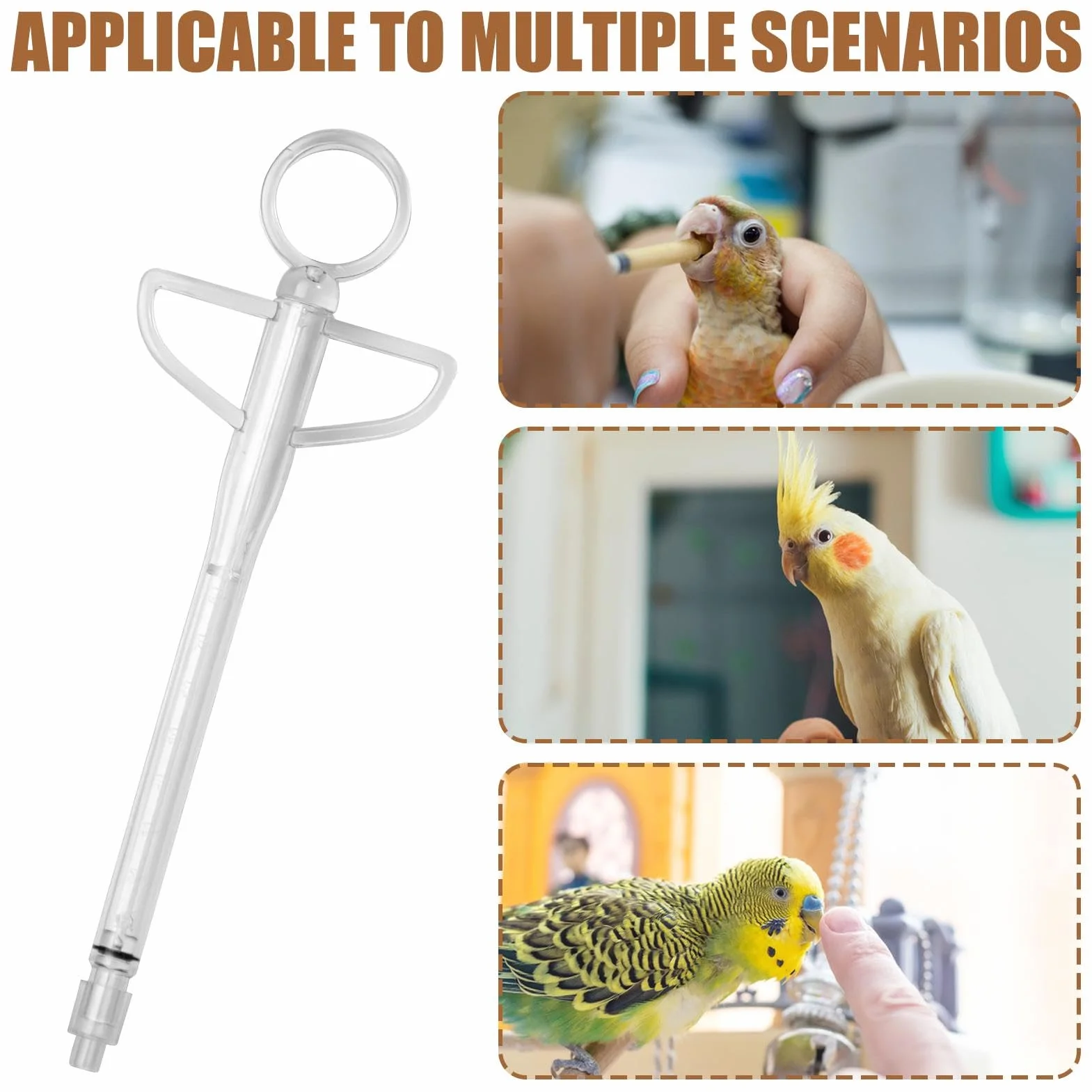 Myna Seringue d'alimentation pour oiseaux et perroquets pour lait et médicaments