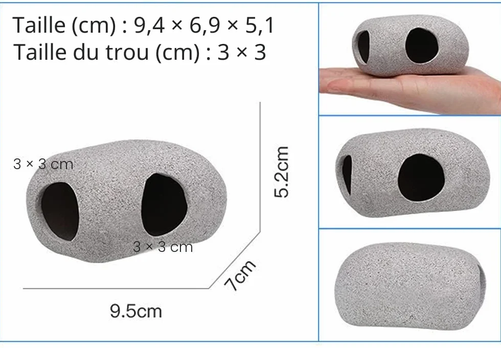 Roches pour Aquarium Poisson Céramique Pierres Décoratives