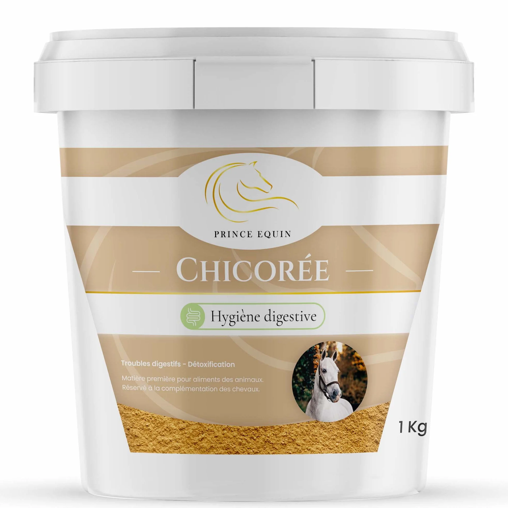 CHICORÉE Complément nutritionnel Cheval Seau 1 kg Digestion Flore intestinale Marque Française
