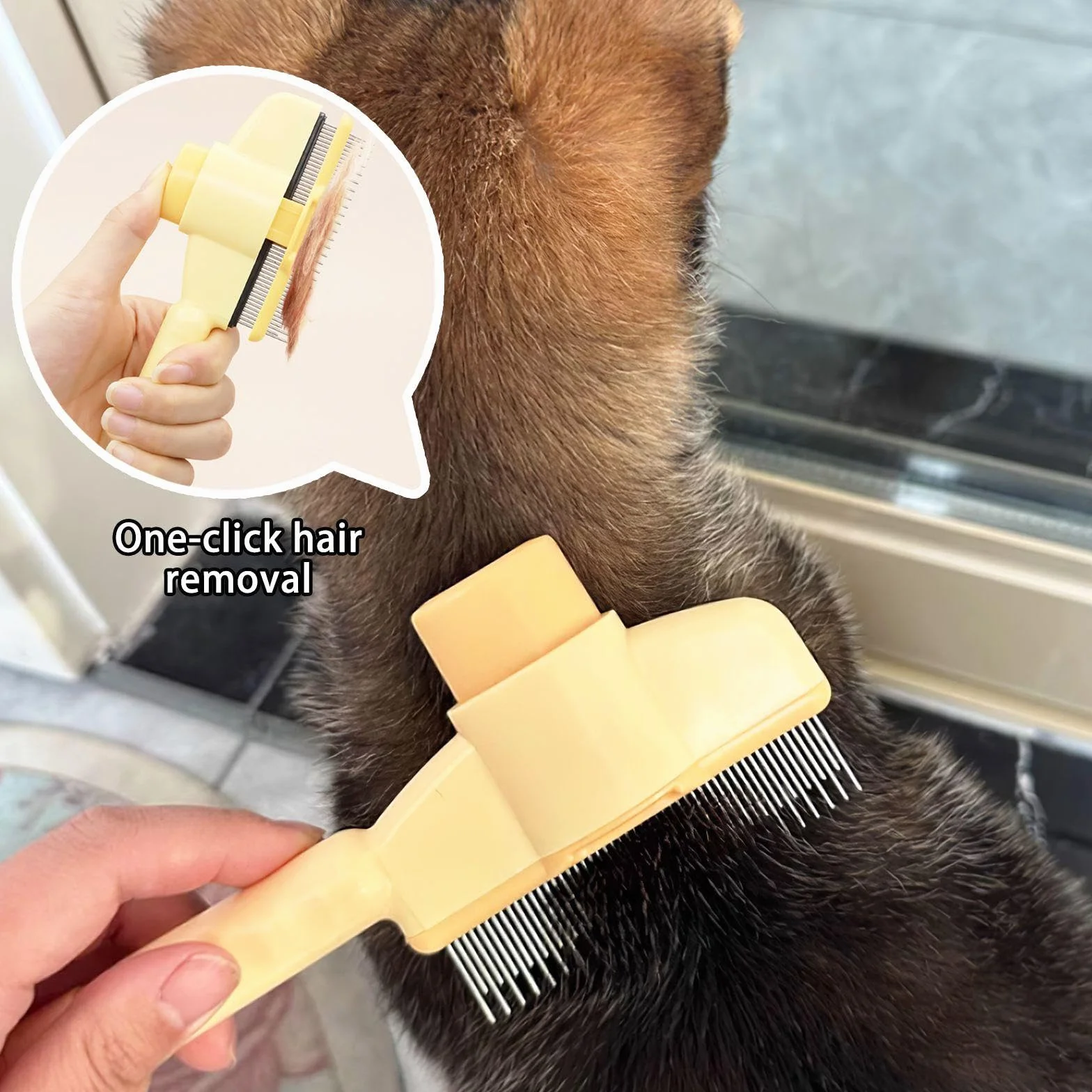 2 Morceaux De Peigne pour Animaux De Compagnie, Peigne Multifonctionnel, Outils De Nettoyage des Poils pour Animaux De Compagnie, Fournitures pour Animaux De Compagnie, Peigne À Nœuds.