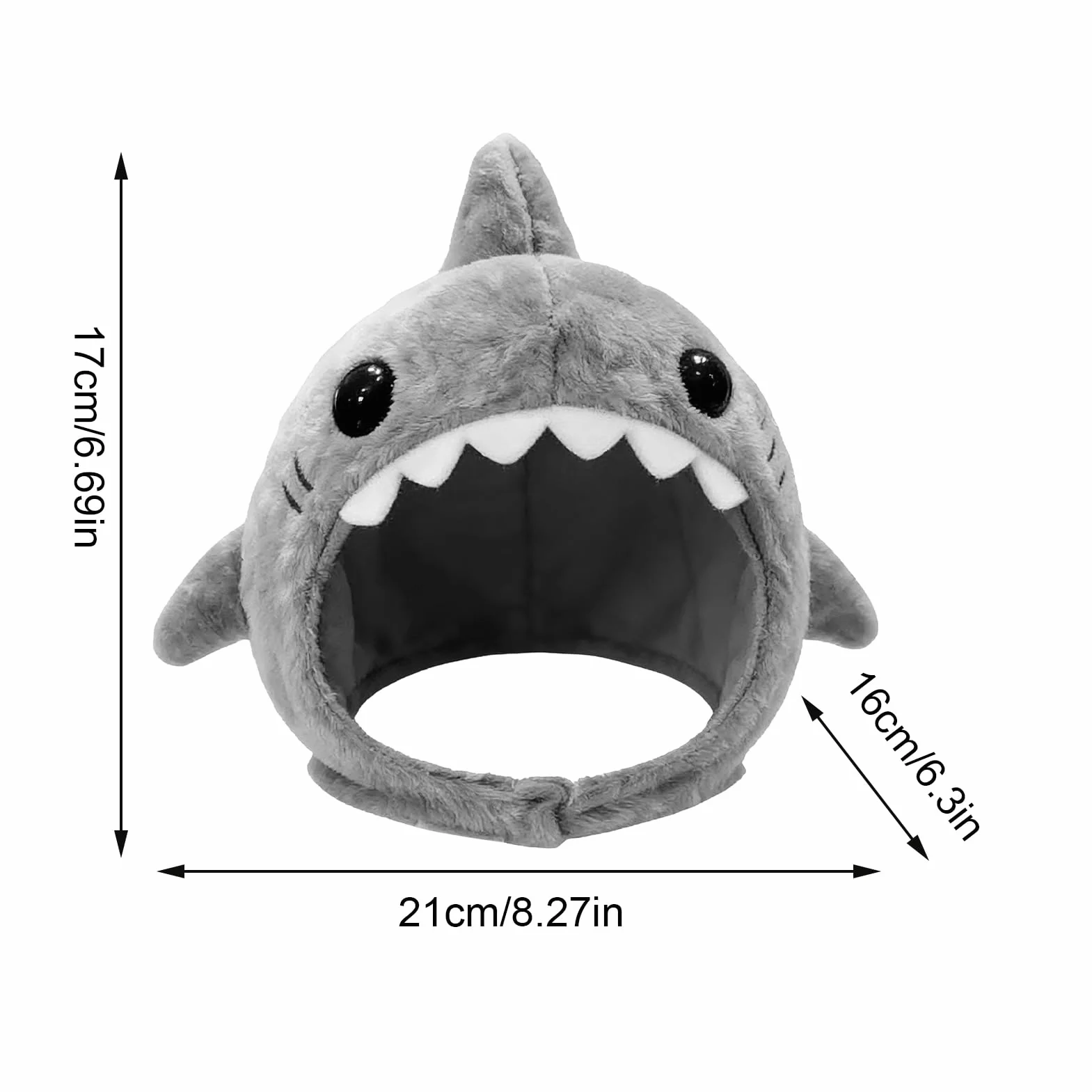 Mignon chapeau de chat requin accessoire réglable bonnet cosplay chaton