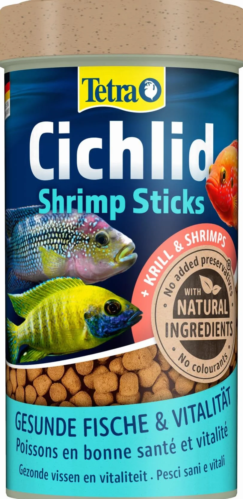 Tetra Cichlid Sticks Nourriture de Base Granulés Flottants pour Cichlidés Gros Poissons d'Ornement