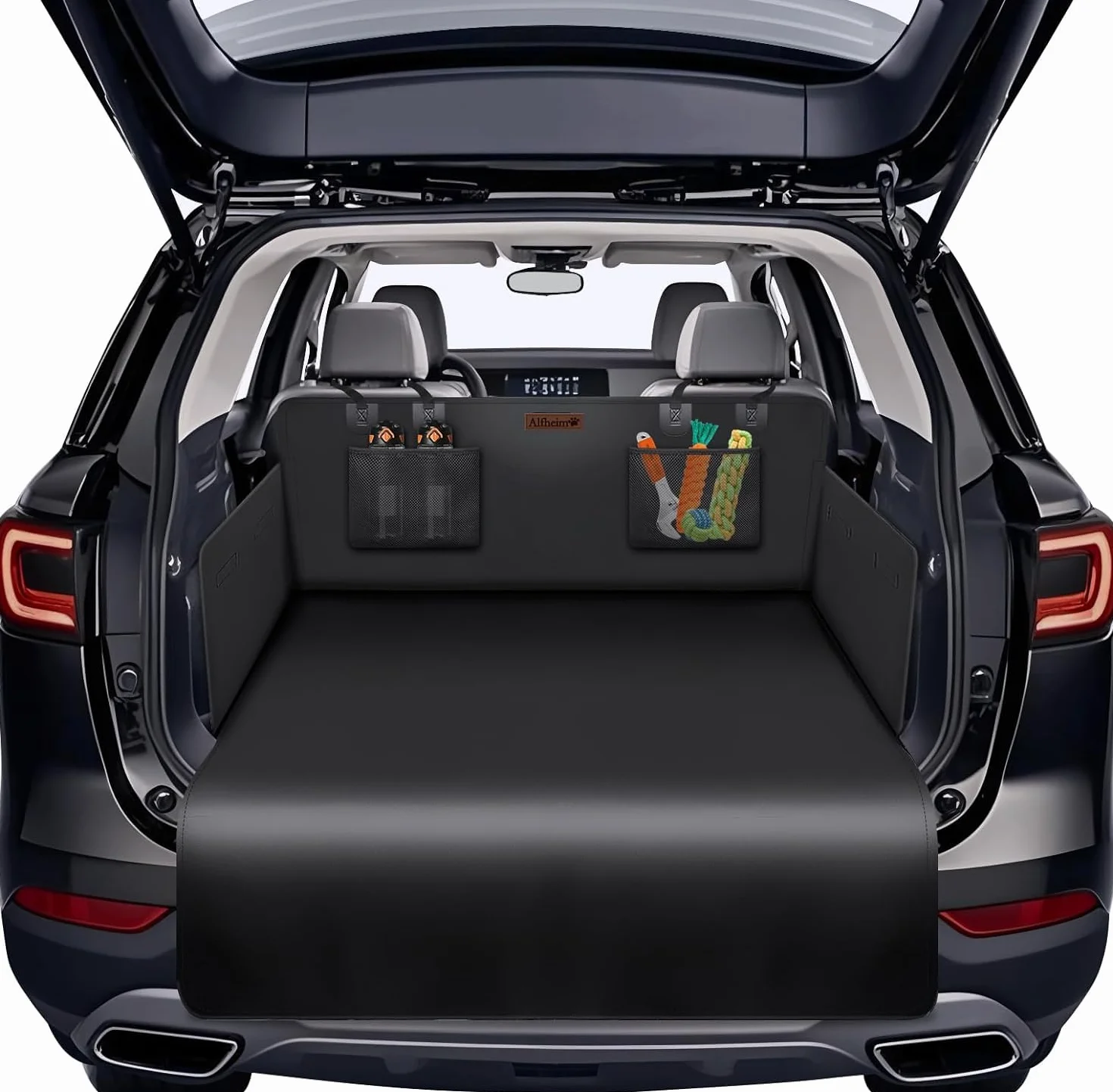 Alfheim Protection Imperméable Anti-Dérapante Tapis de Coffre Universel pour Chiens Voiture SUV Noir