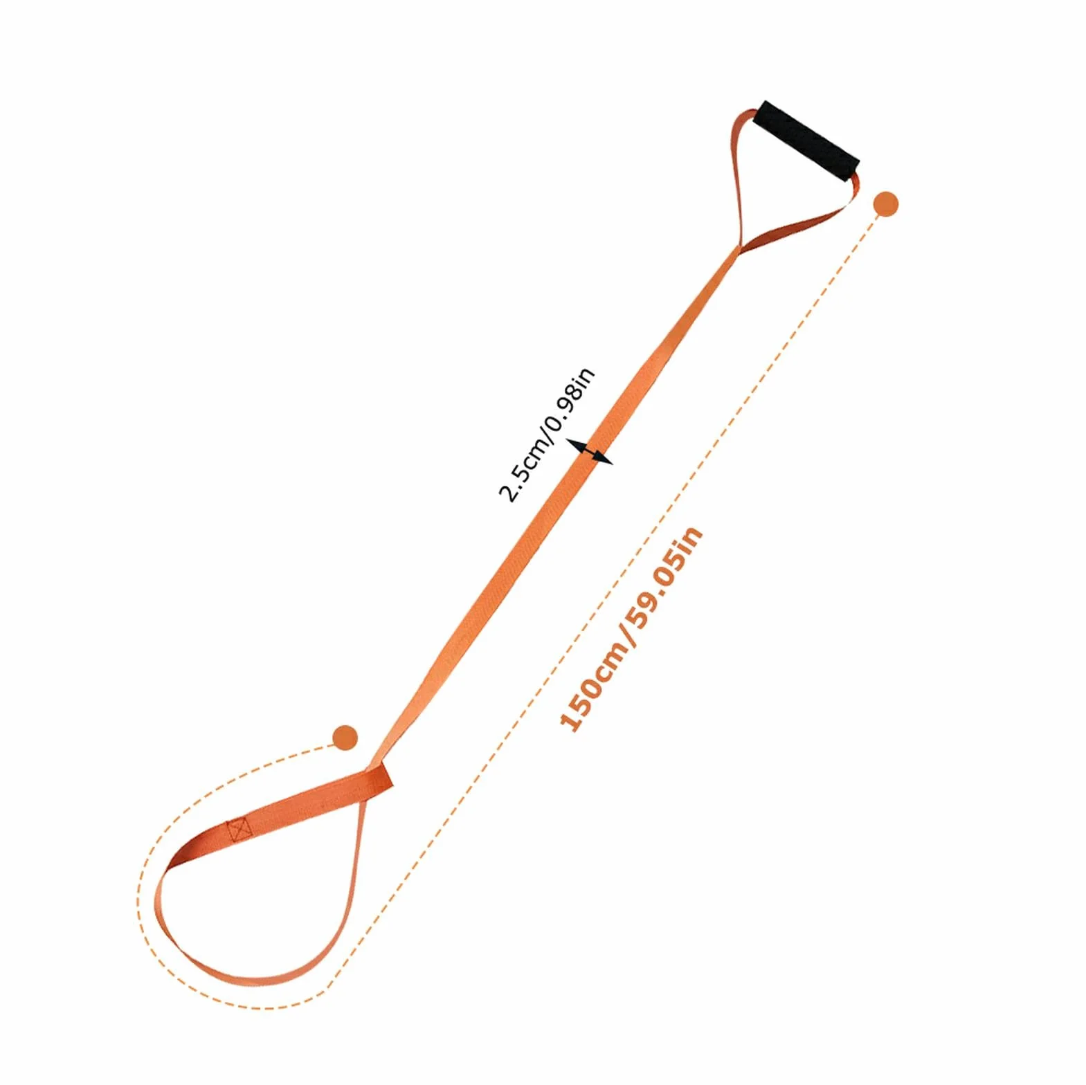 Sangle de Traînée de Cerf Orange 4 Pcs avec Poignée, Corde de Traction pour Cerf, Accessoires de Chasse