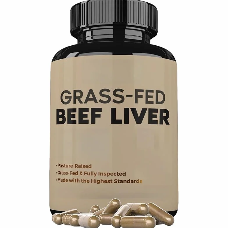 Foie de bœuf déshydraté nourri à l'herbe – Sans hormones, sans OGM et sans gluten, élevé en pâturage, bœuf élevé en liberté