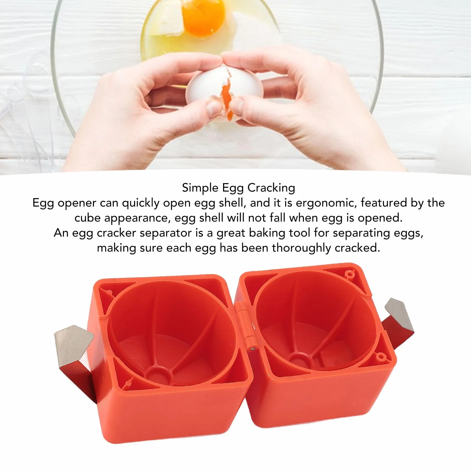 Décortiqueur d'Œufs à Main 3 Pièces Ouvre-coquille d'Œuf Cru Gadget de Cuisine