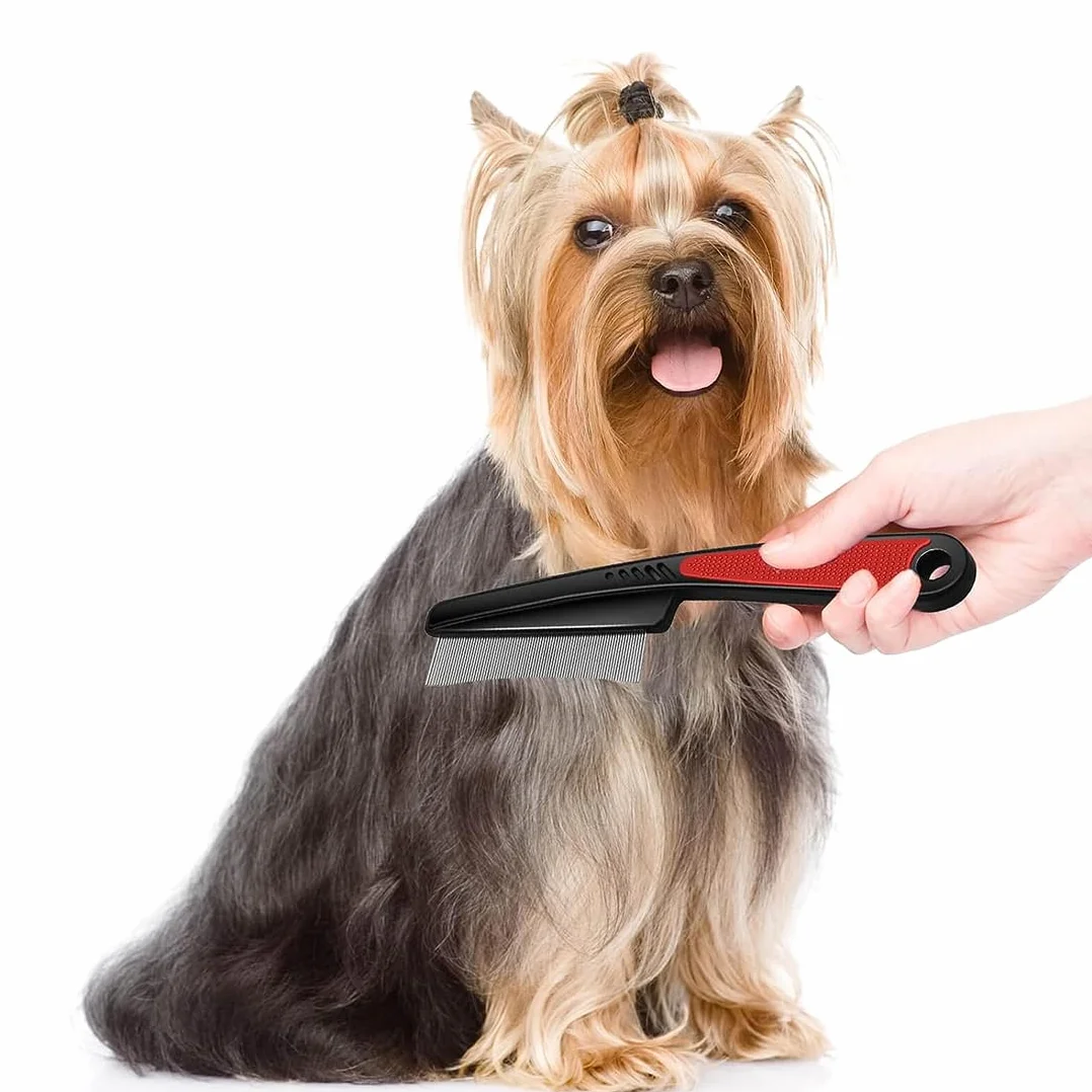 PetPäl Peigne antiparasitaire pour chien & chat - efficace puces poux poussière professionnel durable