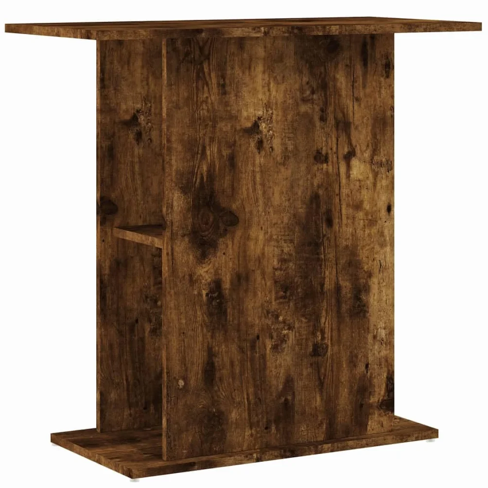 Support d'aquarium chêne fumé 75x36x72,5 cm bois d'ingénierie 17.92KG